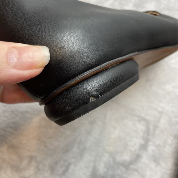 Franco Sarto Belamour Loafers Mens 8.5M Black Faux Leather Pointed Toe Flats - Picture 8 of 9